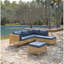 Ensemble modulaire de jardin modulaire en rotin PE 6 pièces Modern