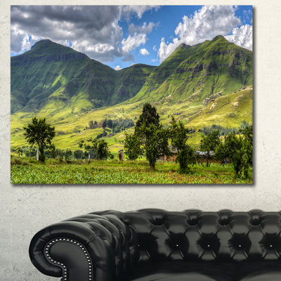 « lesotho montagnes panorama », reproduction de photo sur toile tendue