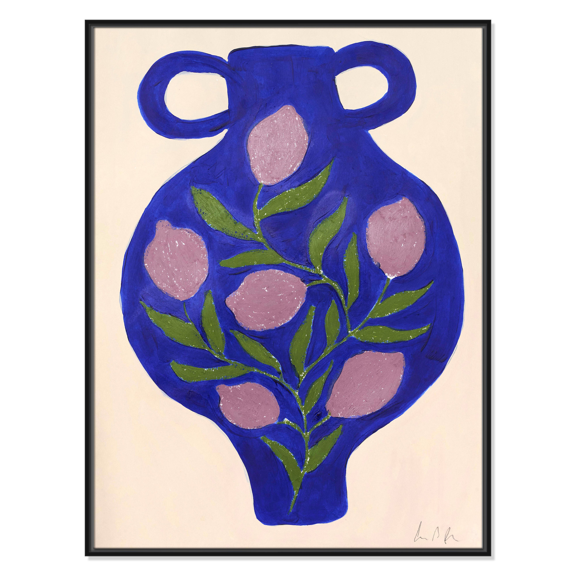Vase No. 03 Print by Camilla Bergqvist, Black, 41.5" H x 31.5" W