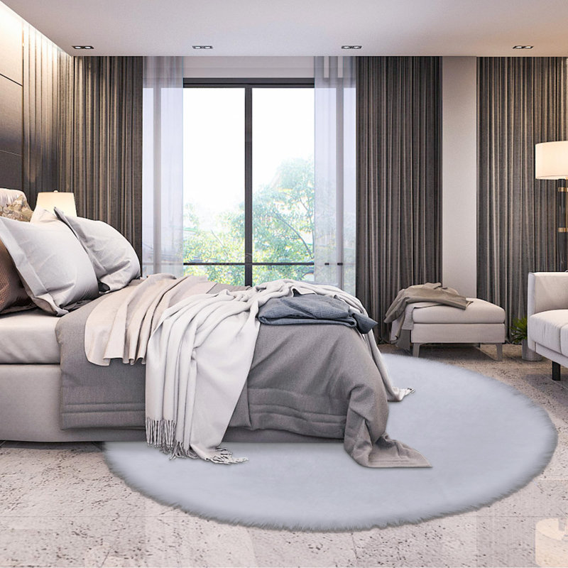 Allysandra Washable Indoor Rug, Round 8'