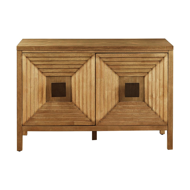 Armoire décorative 47,5 "avec tablettes réglables - Poignée contrastante pratique et décorative de style unique
