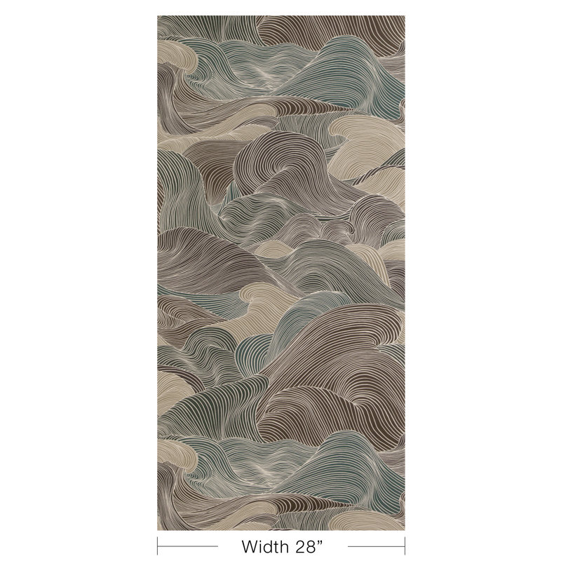 Celeste Tourbillon Abstract Pulp Blend Roll, Stone