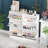 36 Pair Stackable Shoe Storage Cabinet with Flip-Down Drawers & Adjustable Dividers-1569744658