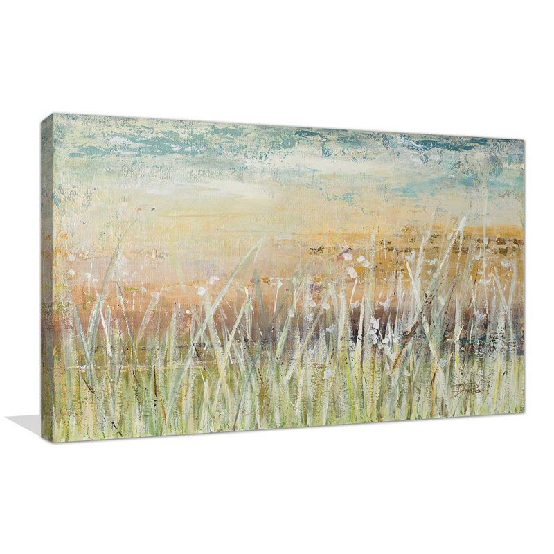 «Grass Memories» par Patricia Pinto, reproduction sur toile, H 18 po x l 30 po x P 1 po, Toile tendue