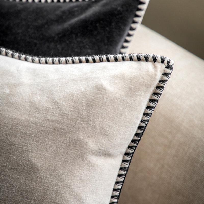 Velvet Cushion, Taupe