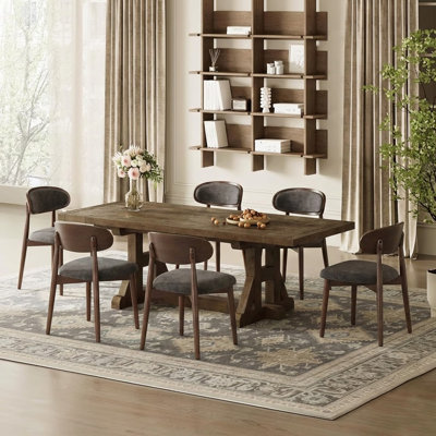 Chaise d'appoint rembourrée en bois massif