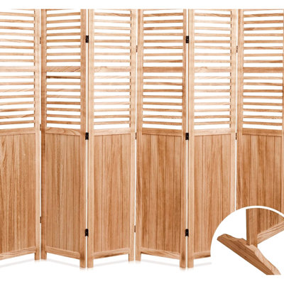 Cloison pliante en bois massif, 82,8 po L x 65 po H, charnières de couleur naturelle, pour la maison