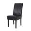 Ensemble de 2 chaises de salle à manger en cuir de polyuréthane noir moderne pertica-1925461121