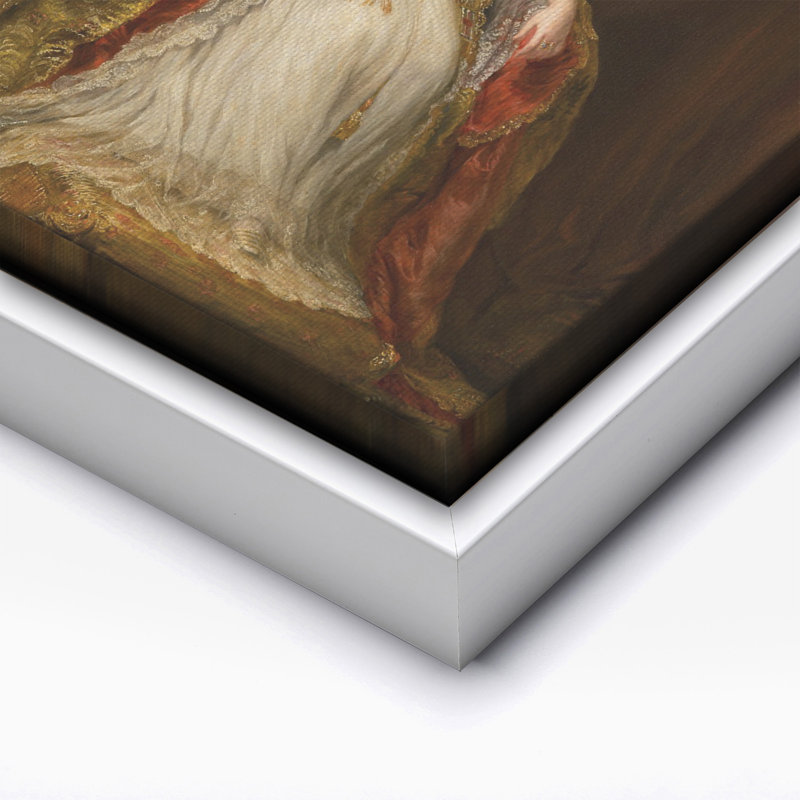 Couronnement de la reine altérée, 12"H x 16"W, Canvas, White Framed