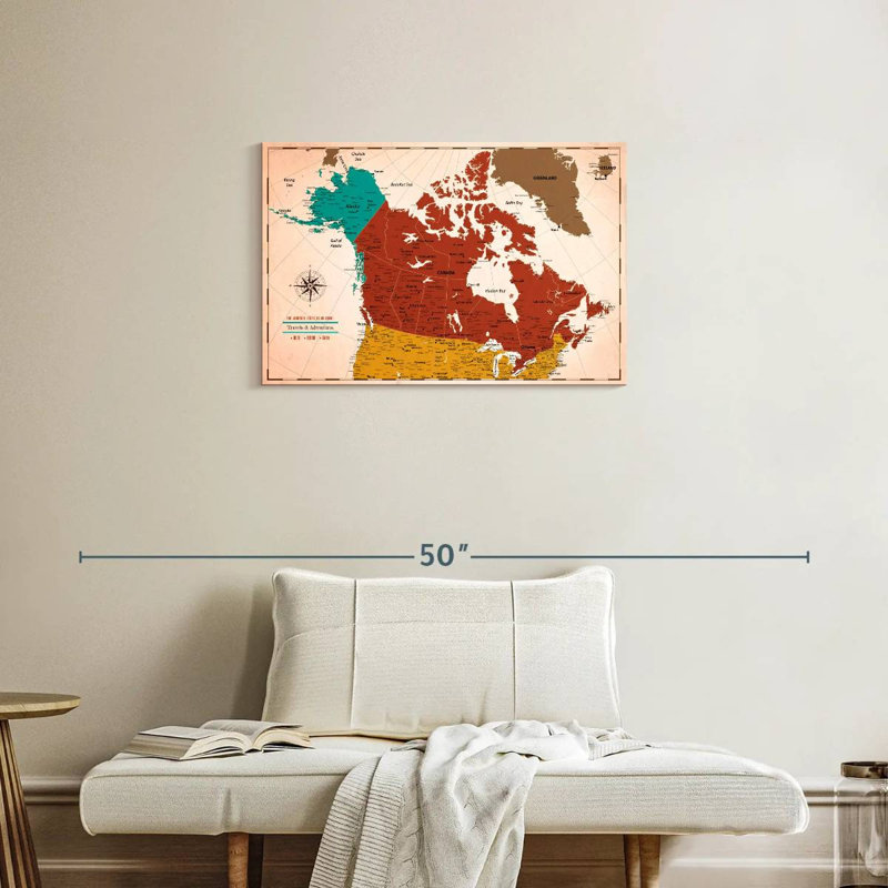Épingle colorée Canada Amrico IV, H 20 po x l 30 po
