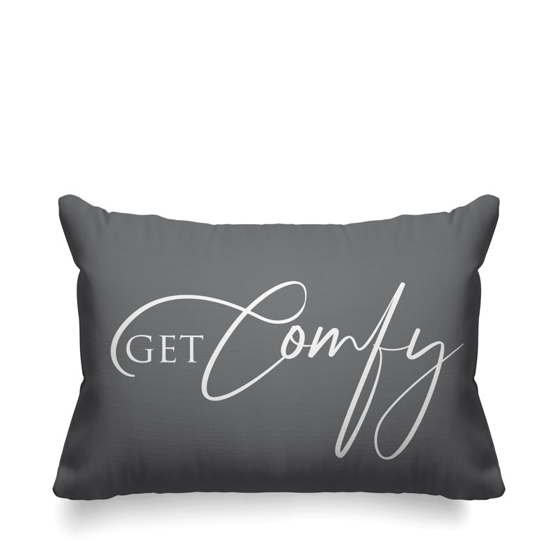 Aspire Get Comfy Outdoor Rectangular Pillow Cover & Insert, Gray