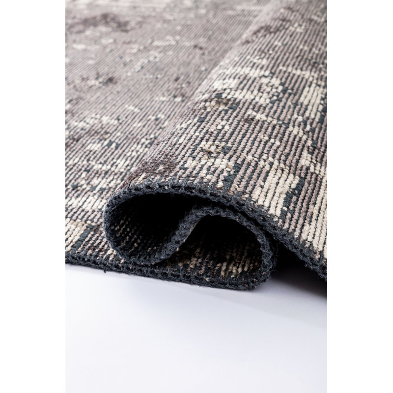 Rapture Beige Gray Checkered Luxury Area Rug, Rectangle 7'10" x 9'10"