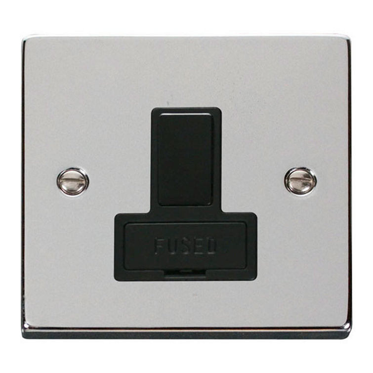 Polished Chrome 13A Fused Connection Unit Switched