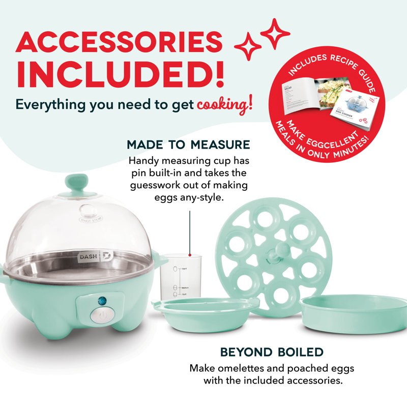 Dash Rapid 6 Egg Cooker, Aqua