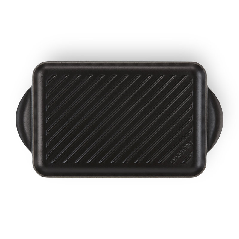 Le Creuset Cast Iron Rectangular Grill 32cm, Satin Black
