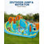Ensemble de maison de jeu gonflable 10-en-1 - maison de jeu gonflable avec glissoire et souffleur de 550 W pour les enfants