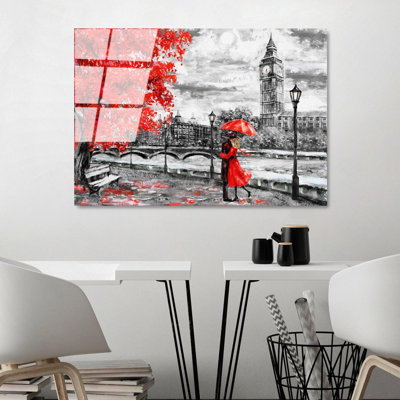 Stunning Tempered Glass Wall Art Painting, 27.6 x 39.4 inches | 100% Tempered Glass, Thickness: 0.16 inches | Elegant Home Decor for Living Room or Office, Durable & Easy to Clean, Perfect Gift Idea