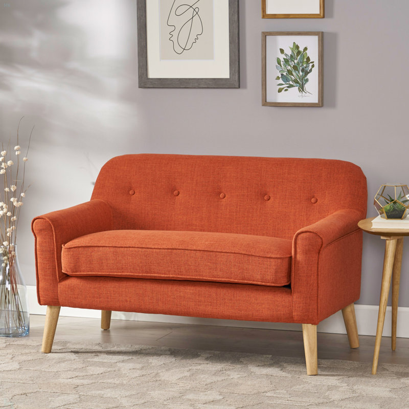Causeuse moderne pour salon, chambre à coucher, Orange