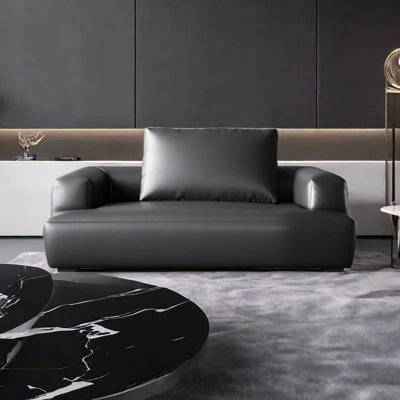 Italian style simple sofa leather matching