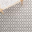 Tapis géométrique en laine tissé à la main ivoire / brun-818927171