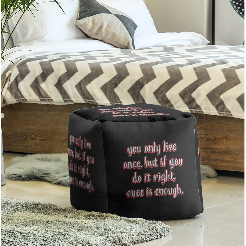 Repose-pieds cube, Rouge
