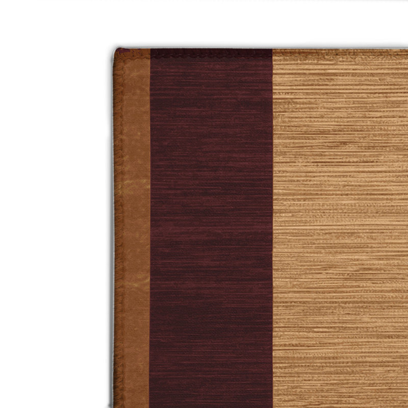 HorizontalStripes Brown Indoor and Outdoor Area Rug, Rectangle 2' x 3'