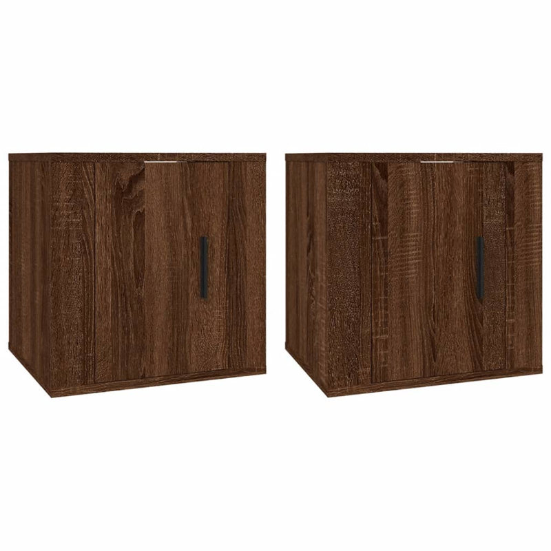 Ollins TV Stand for TVs up to 28", Brown Oak