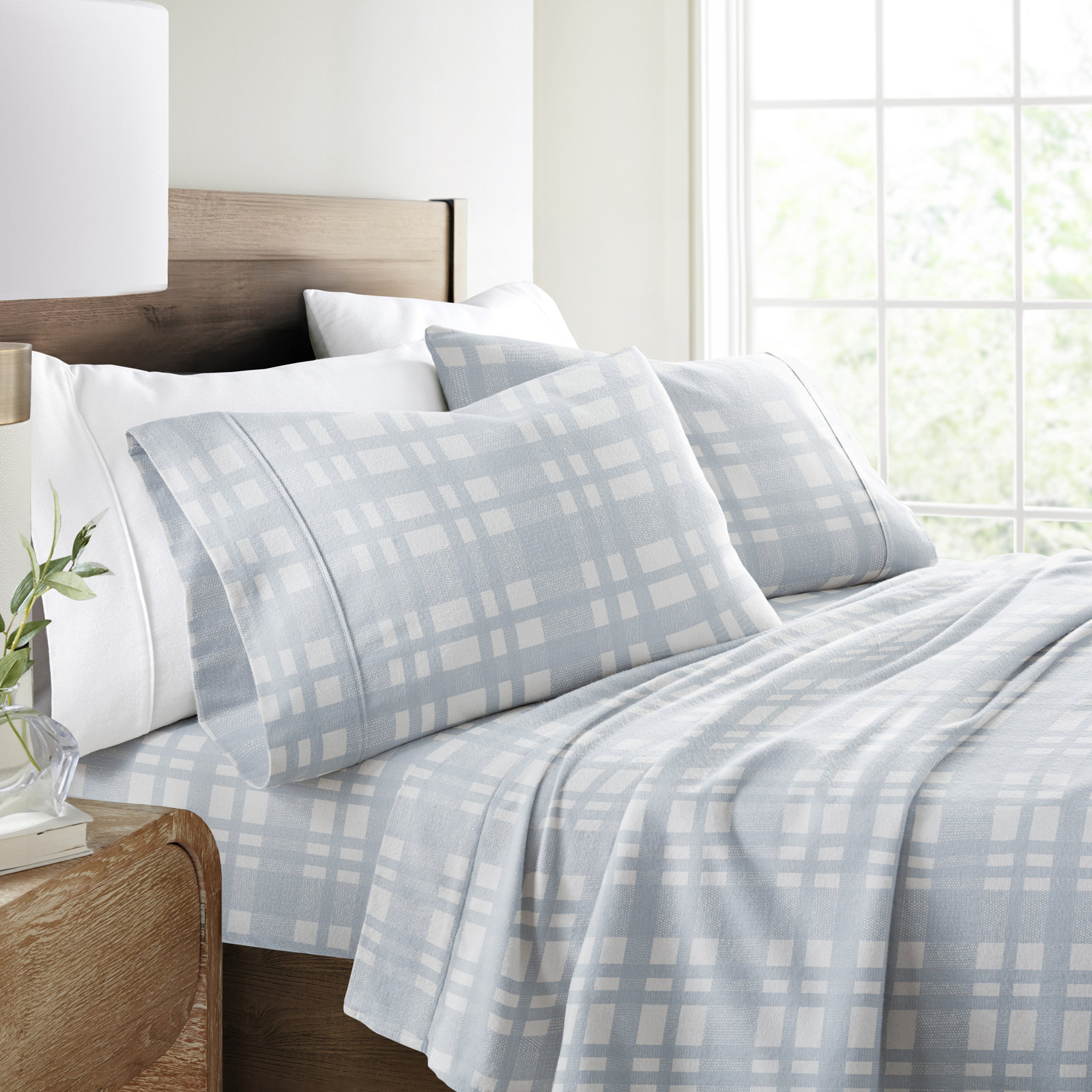 Rockport Cotton Flannel Sheet Set, Queen Sheet Set + 1 Fitted Sheet + 2 Pillowcases