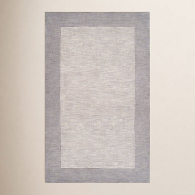 Dolma Charcoal Gray Hand-Woven Wool Rug