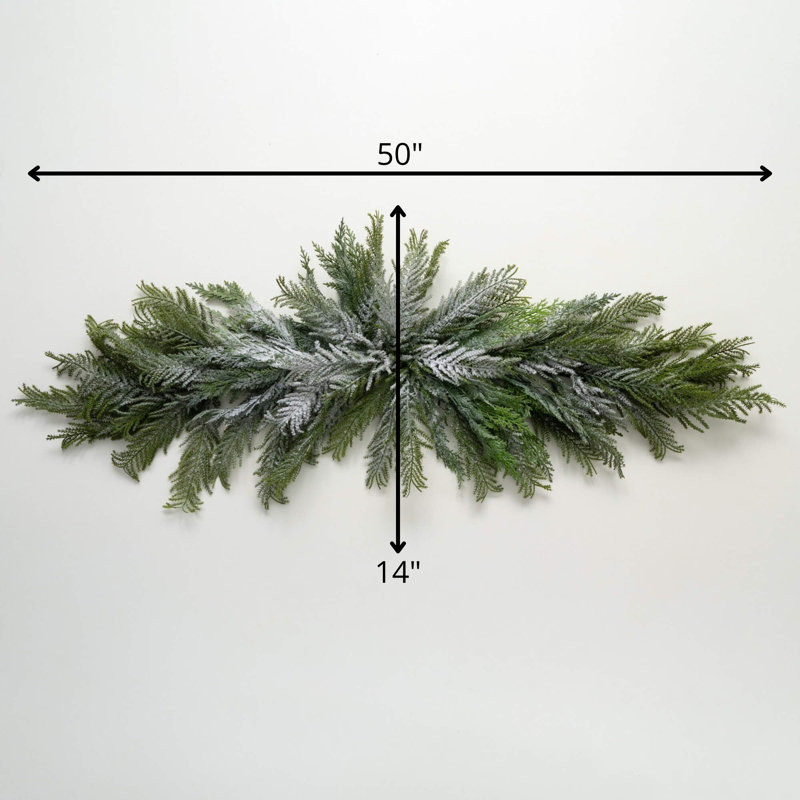 50" Artificial Cedar Swag, Green