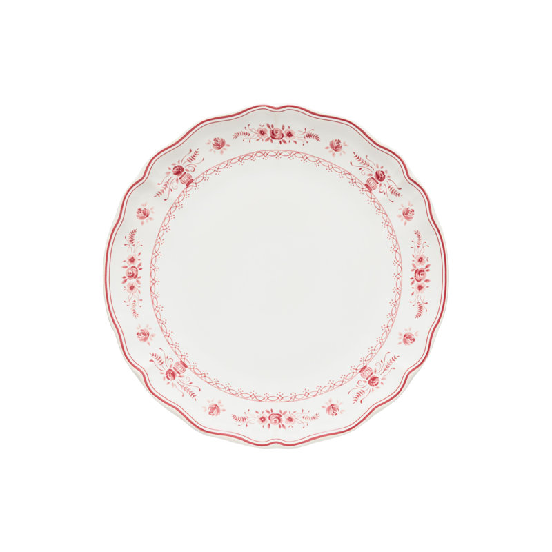 Assiettes à dîner vila, Blanc /Rouge