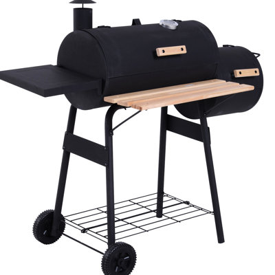 Barbecue portatif et fumoir 48 po. Barbecue en acier avec amélioration de la circulation de la fumée. Améliorez la saveur de la texture de délicieux plats grillés