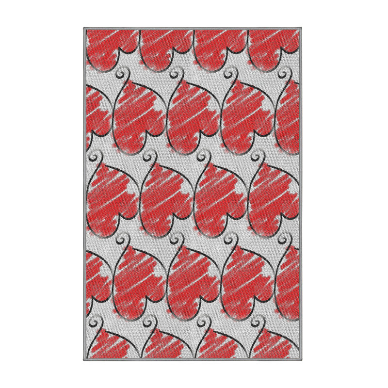 Rouge Tapis décoratif nieuwstadt, Rectangle 2 pi x 3 pi