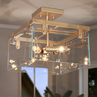 Plafonnier semi-encastré 3 lumières 12,5 po Trèsa