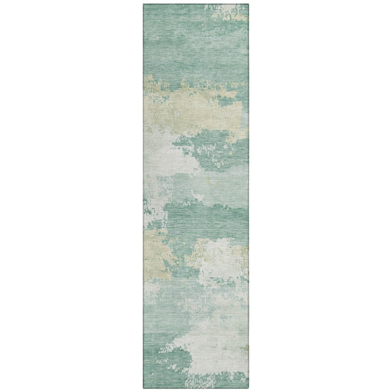 Machine Washable Indoor/Outdoor Kerwin ACN2372 Abstract Rug, Runner 2'3" x 7'6"