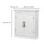 Two-Door Removable Wall Cabinet with Adjustable Shelves for Over the Toilet Bathroom Storage