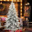 Arbre de Noël 7 pi, pin entièrement floqué, assemblage facile-782789473