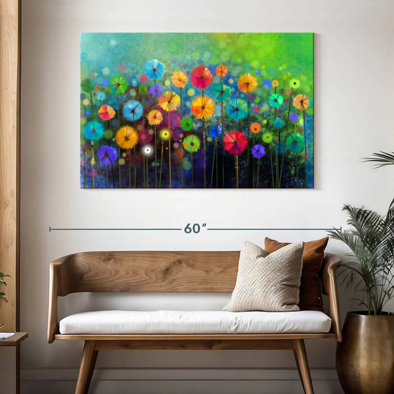 Fleurs Harnek Rainbow, H 32 po x l 48 po