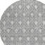 Tapis d'intérieur rond lavable à motif géométrique 8 pi gris et gris clair HomeRoots