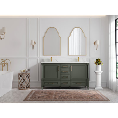 Aberdeen 60'' Double Bathroom Vanity with Top