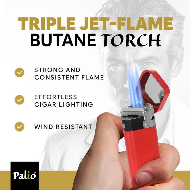Briquet à trois jets Palio Treo, Rouge