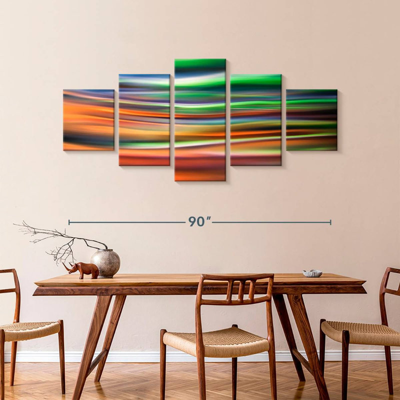 Lumières vertes Aura, H 42 po x l 92 po