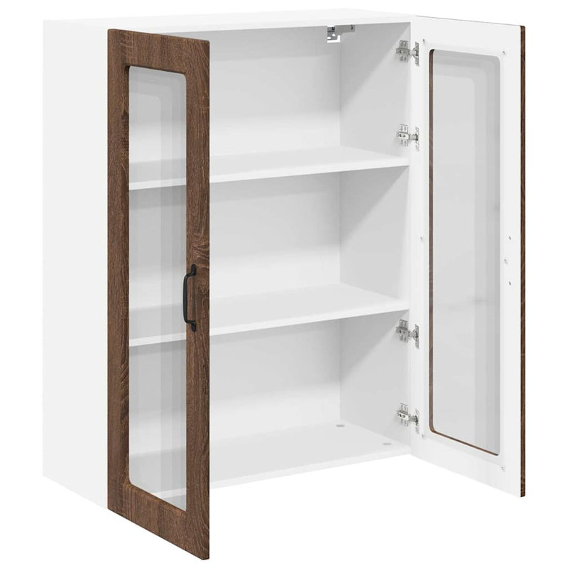 Vidaxl Kitchen Wall Cabinet Brown Oak 60 X 31 X 100 Cm Engineered Wood, Brown Oak, 100cm H x 80cm W x 31cm D