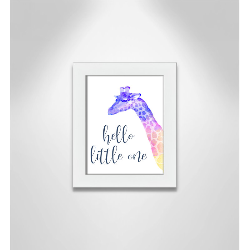 Hello Little One, art encadré, H 12 po x l 10 po x P 0,63 po, Cadre blanc
