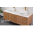 Polad 60'' Striped Solid Wood Double Bathroom Vanity with Slate Top