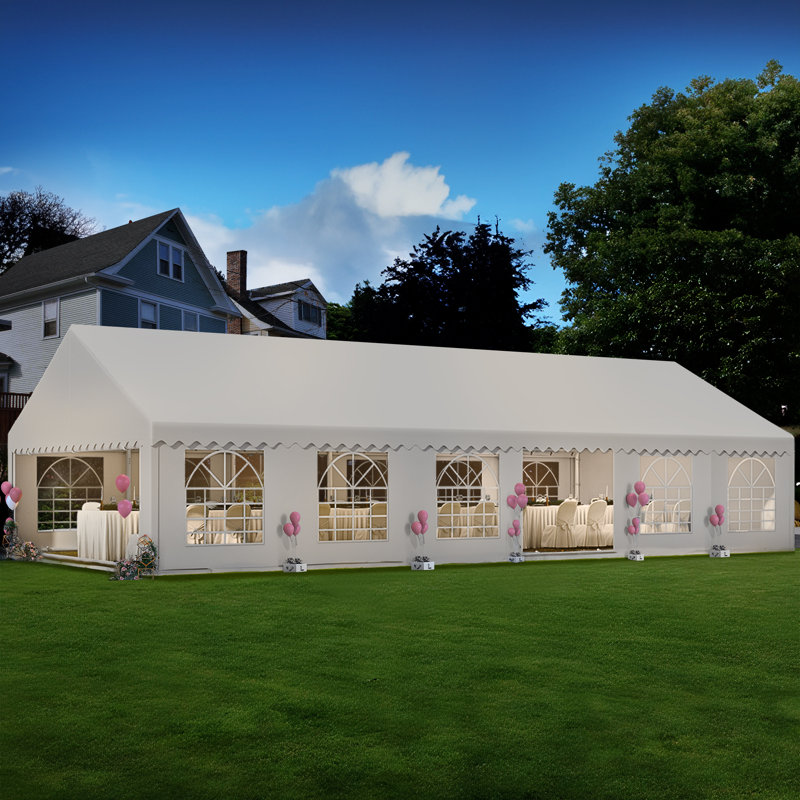 Steel Canopy Party Tent Heavy Duty Wedding Tent, 20 (ft) x 40 (ft)