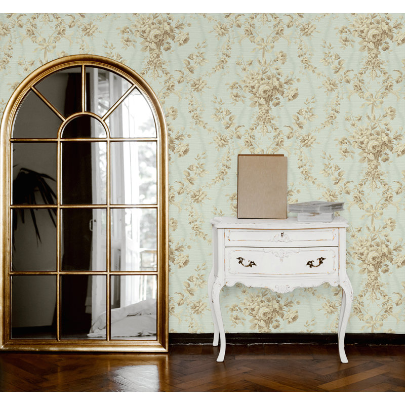 Rouleau de papier peint L 33 pi x l 20,5 po, Écume de mer métallique / taupe