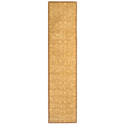 French Tapis Hand Tufted Silk And Wool Floral Rug