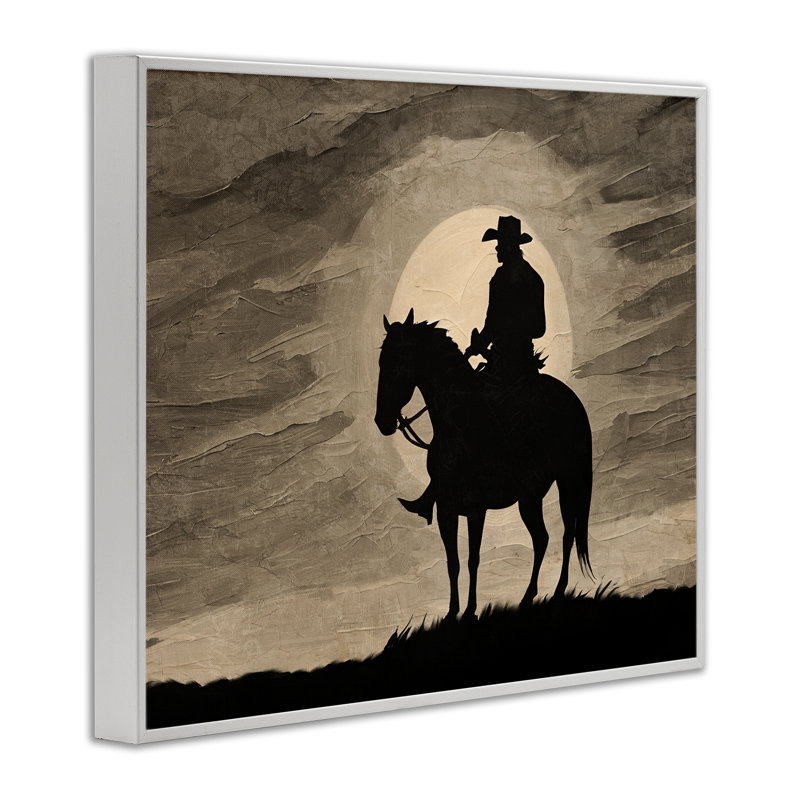 «Sunset Cowboy with Horse», estampe numérique, conception de Kim Allen, H 16 po x l 20 po