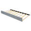 Lit plateforme tapissier simple avec lit gigogne Teddy